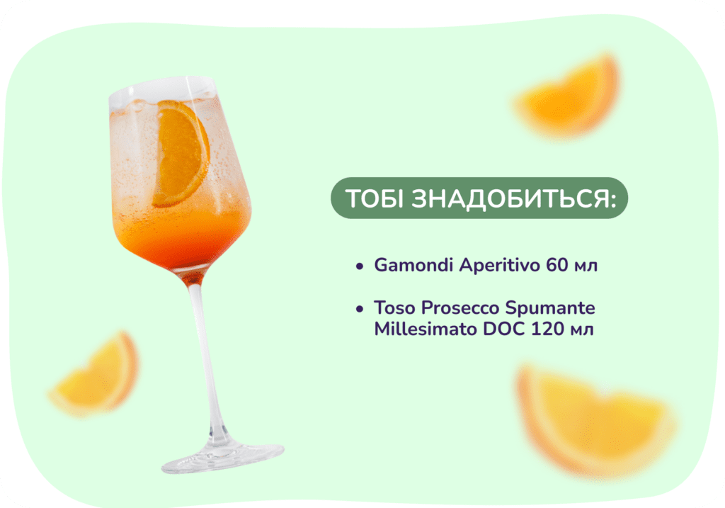 Рецепт коктейлю Gamondi Sprits