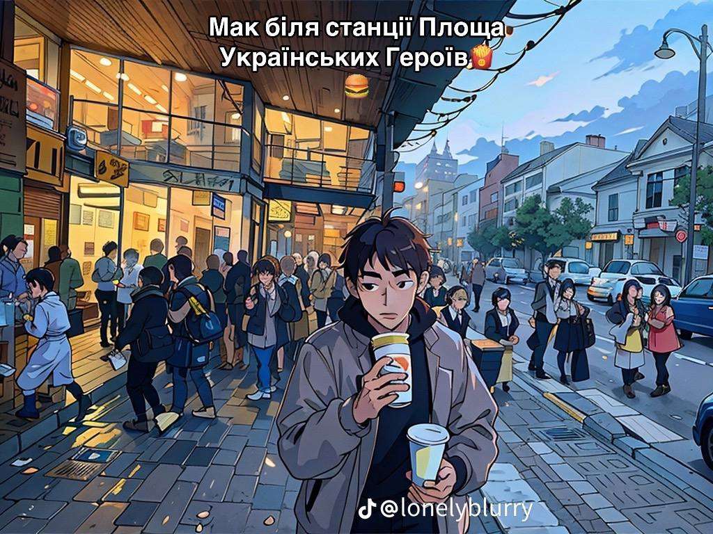 Пример изображения Площади Украинских Героев, сгенерированный Loopsie