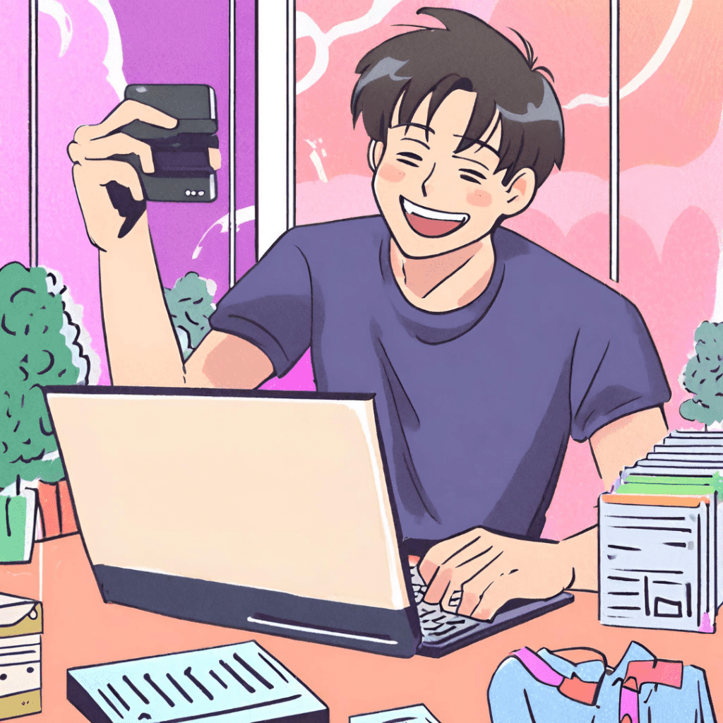 Изображение, созданое ИИ в приложении Canva в стиле аниме