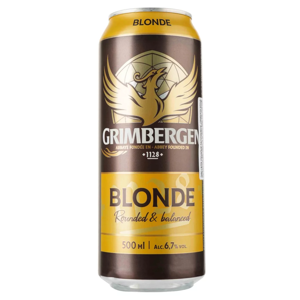 Пиво Grimbergen Blonde, світле, 6,7%, з/б, 0,5 л