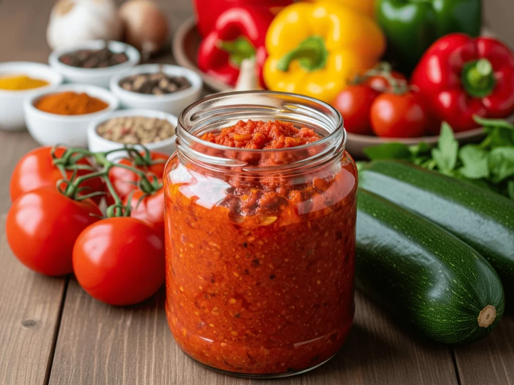 Рецепт аджики з кабачками на зиму