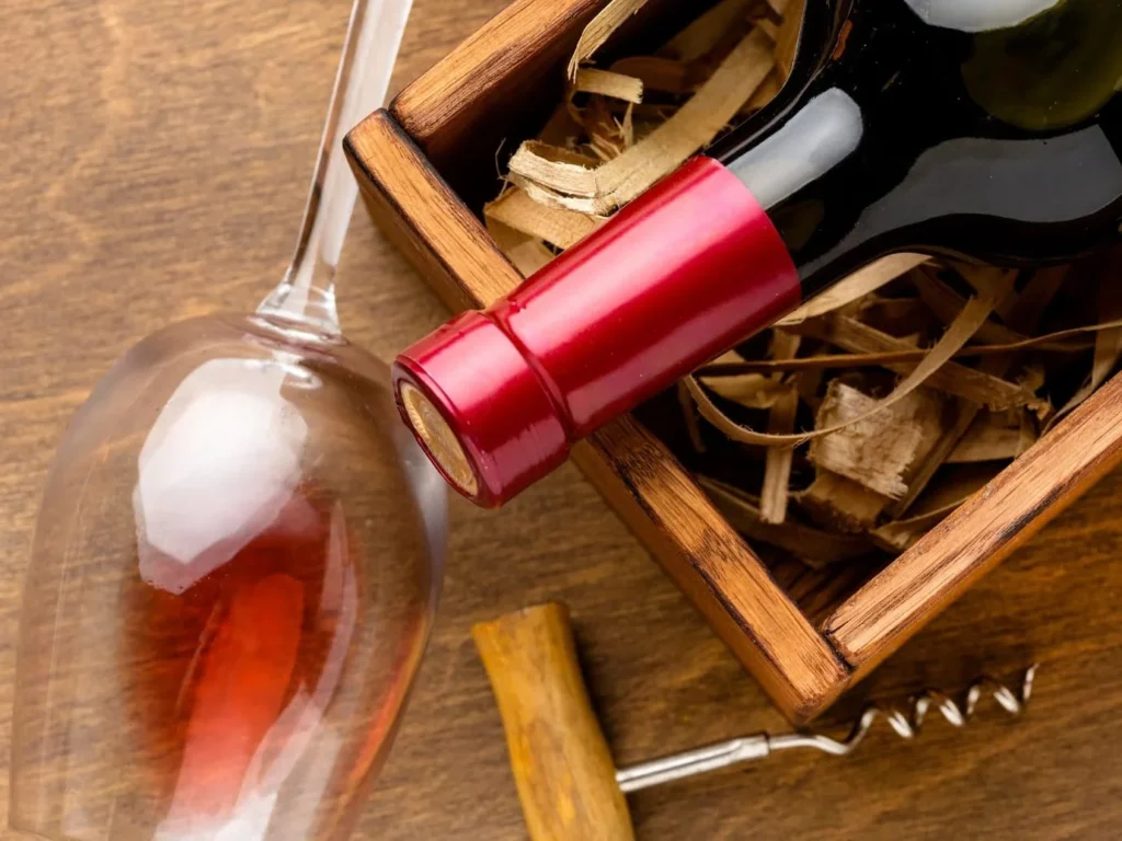 Червоне вино та келих