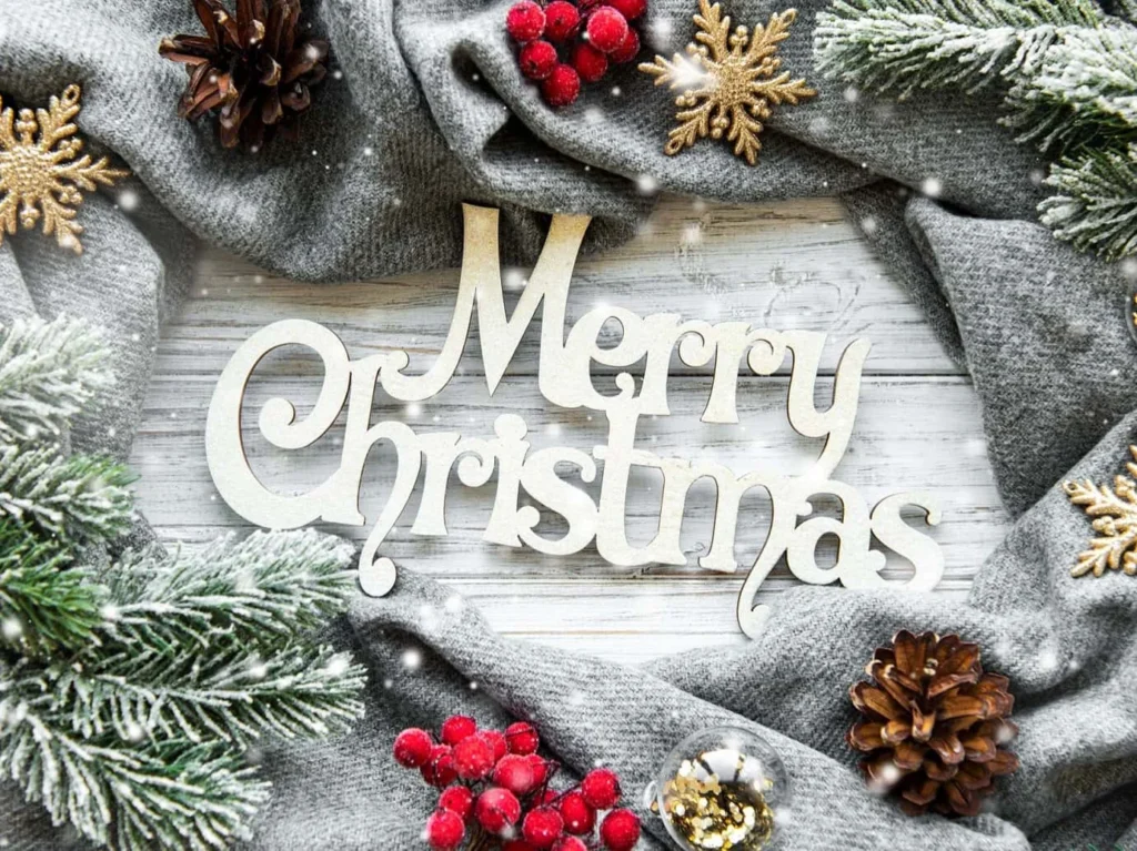 Вітальна листівка привітання з Різдвом та Святвечором