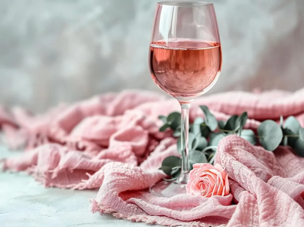 Келих рожевого вина