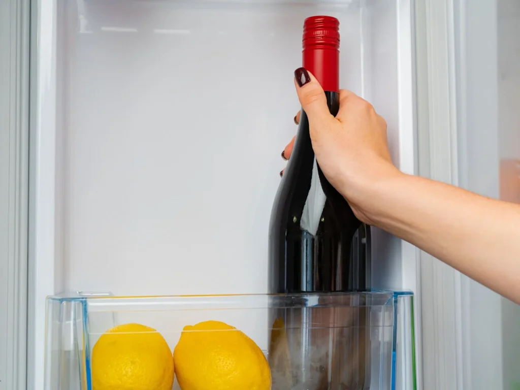 Вино у холодильнику